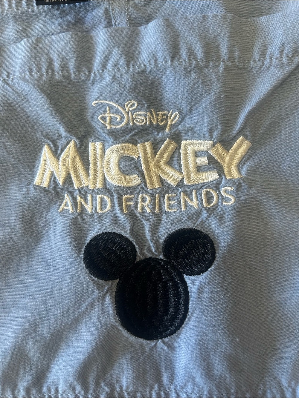 Disney Light Blue Patch Detail Short all Size 2 - Picture 6 of 10